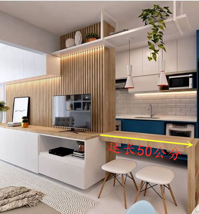 2米窄电视墙做电视柜效果,电视墙超长怎么做电视柜