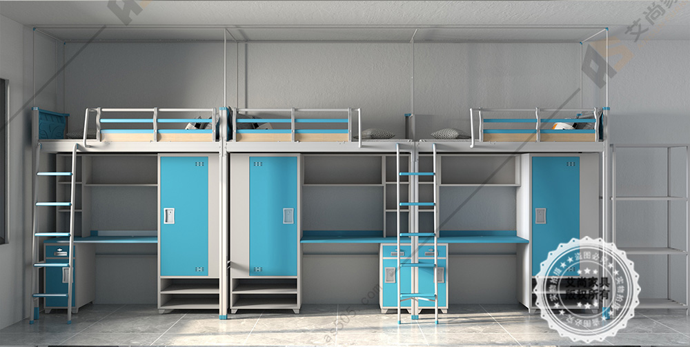 艾尚上下床,上下铺双层床艾尚家具效果图