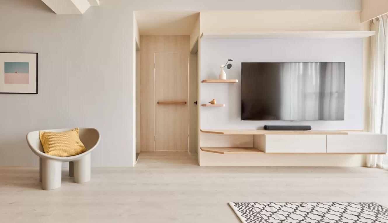 奶油原木风房间高级感配色,以原木为基调的奶油色日式温暖家