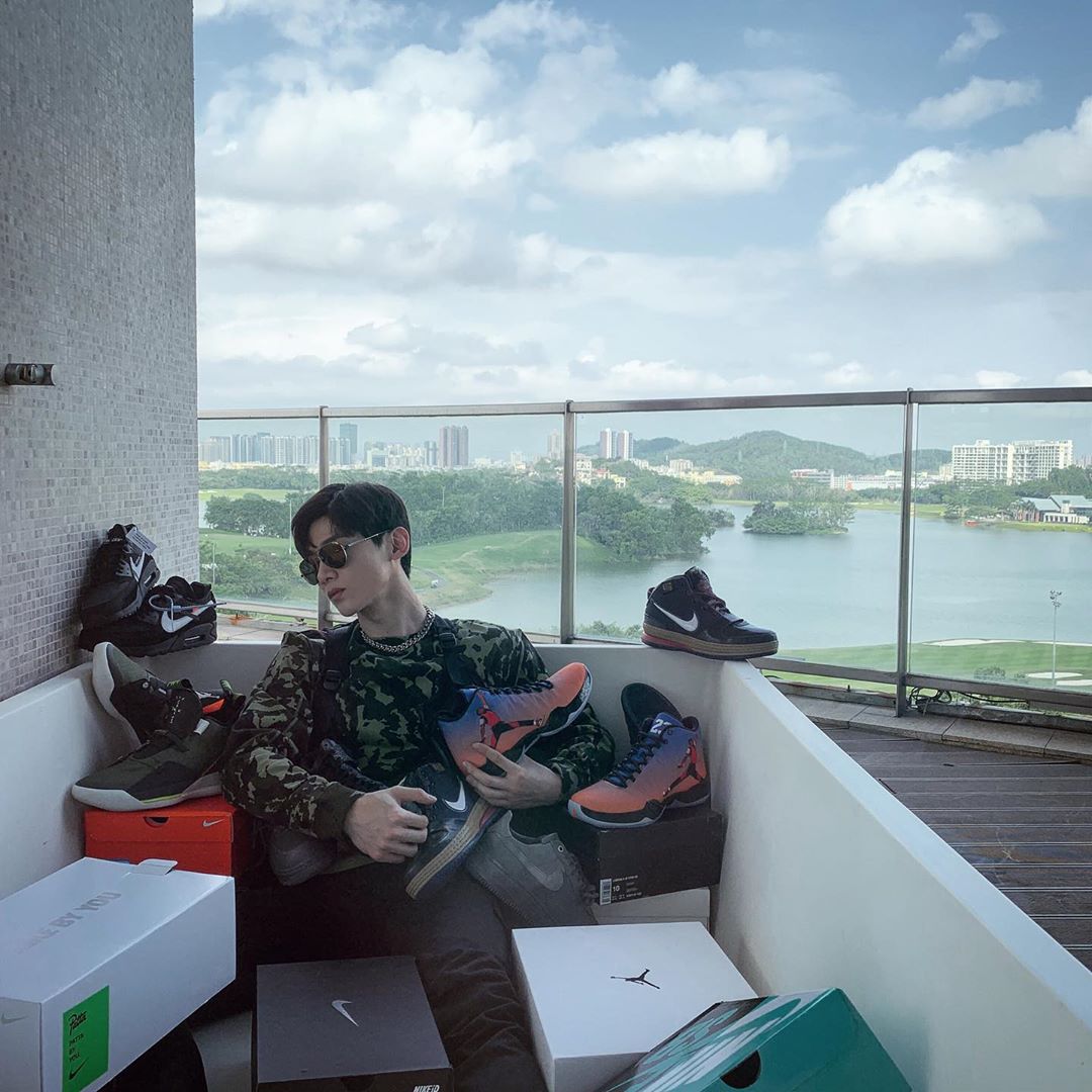 白敬亭耐克篮球,白敬亭球鞋sneaker