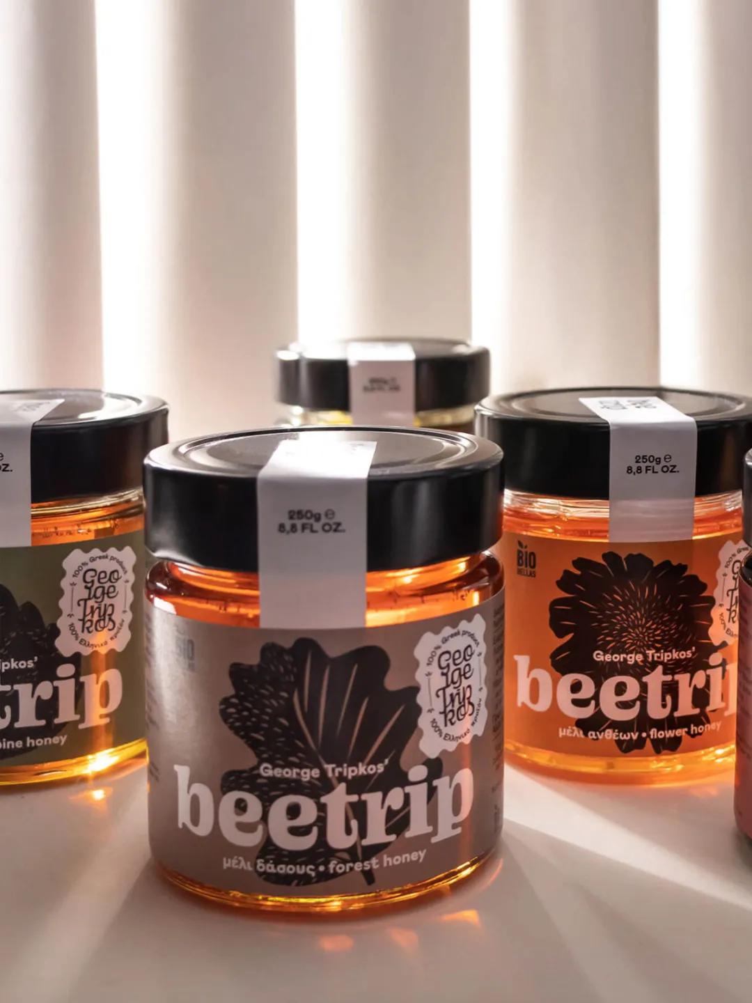 蜂蜜插画包装设计创意,高端蜂蜜产品包装设计