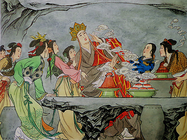 西游记盘丝洞多目怪,西游记盘丝洞出现的瀑布