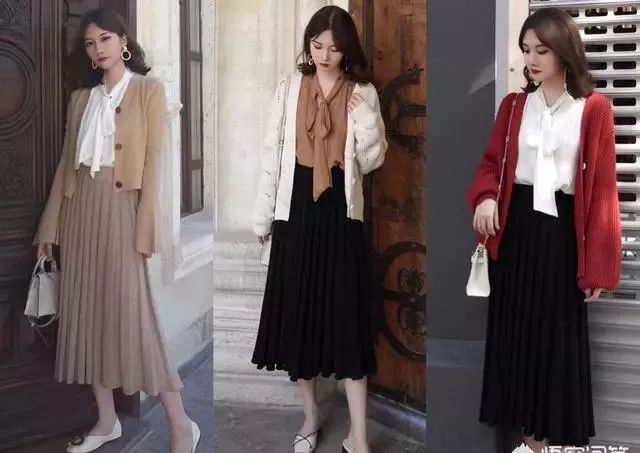 针织开衫搭配半身裙秋冬,秋冬针织半身裙怎么搭