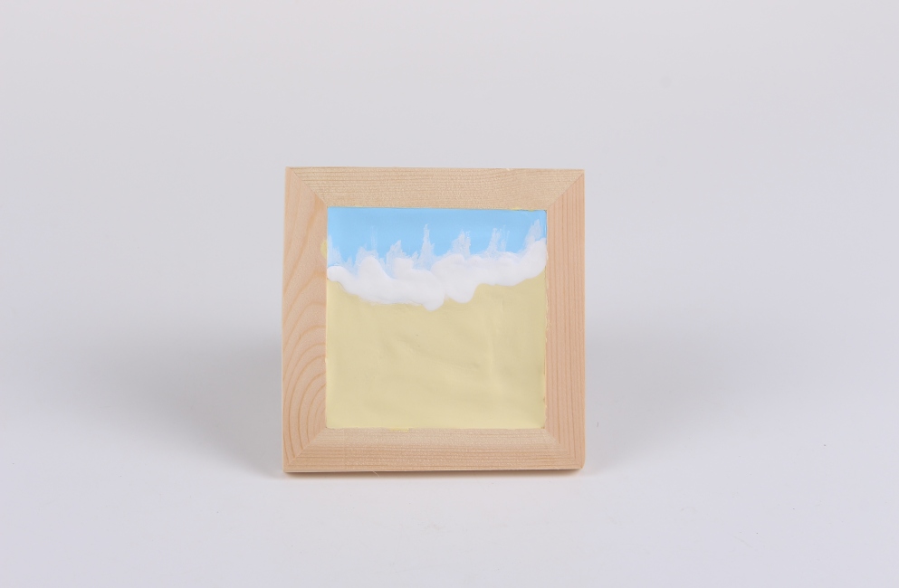 粘土手工螃蟹粘贴画,小螃蟹粘土画手工简单幼儿