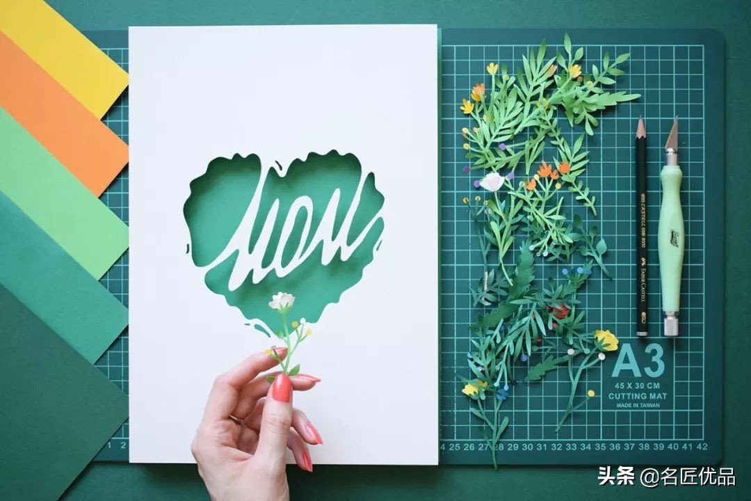 适合做多层立体纸雕的图,屋子半立体纸雕