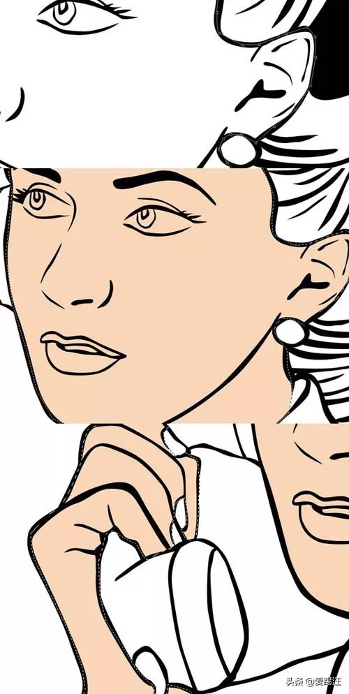 矢量描边人像插画,ps教程ps基础如何将照片转漫画