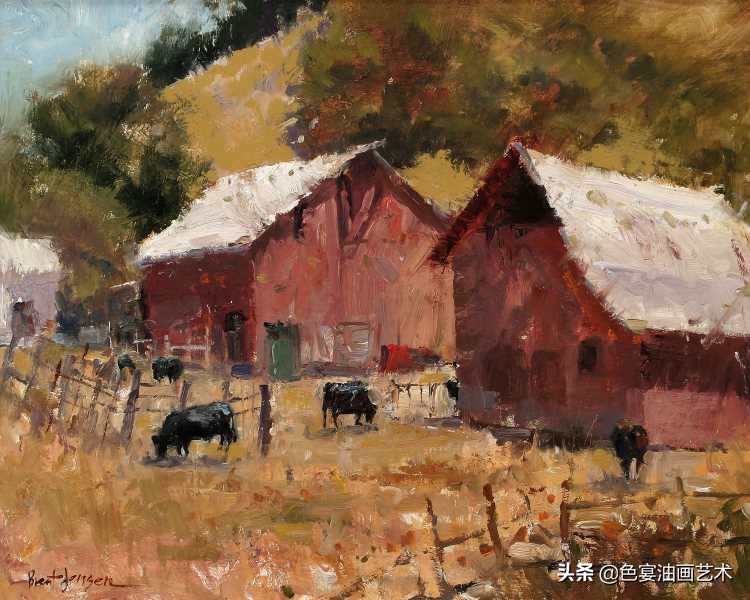 现代风景油画高清大图,后现代油画素材