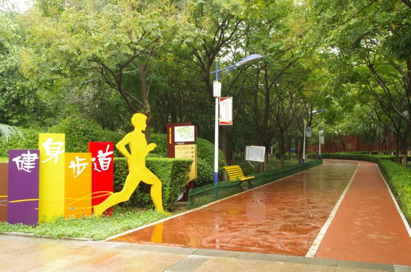 绿植花海醉心健身场地贴心便民服务暖心运城公园提升城市品质细节
