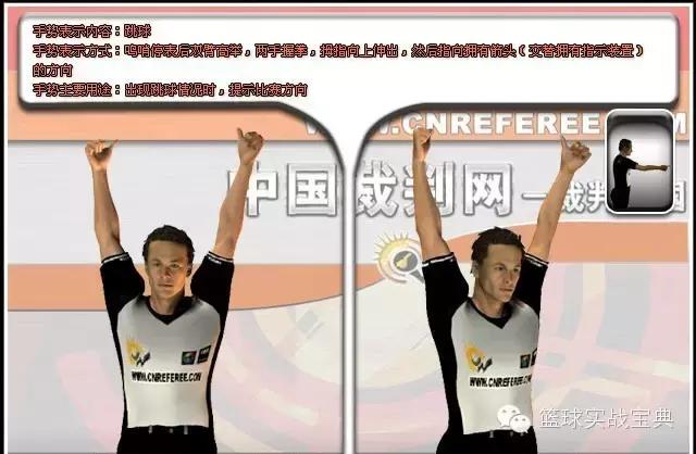 足球裁判判罚手势,NBA裁判判罚手势
