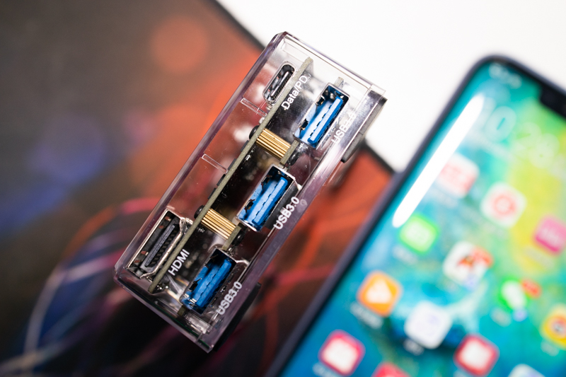 orico透明usb3.0集线器,oricotypec多功能集线器