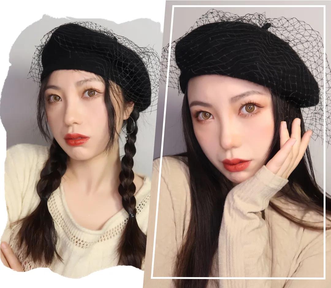 冬天帽子女款2022款网红款加厚,头大的女生冬天适合什么帽子