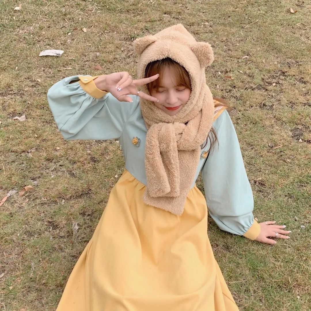 秋冬韩版小熊保暖帽,宝宝小熊丸子帽秋冬季保暖