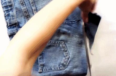 裤腰太小了教你一招变大神器,牛仔裤腰大了怎么剪一刀改小