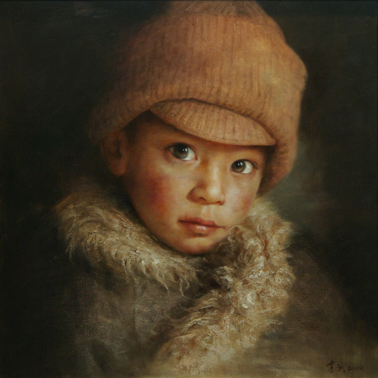 纯真无邪儿童画作展示及解读,谭建武油画人物作品欣赏