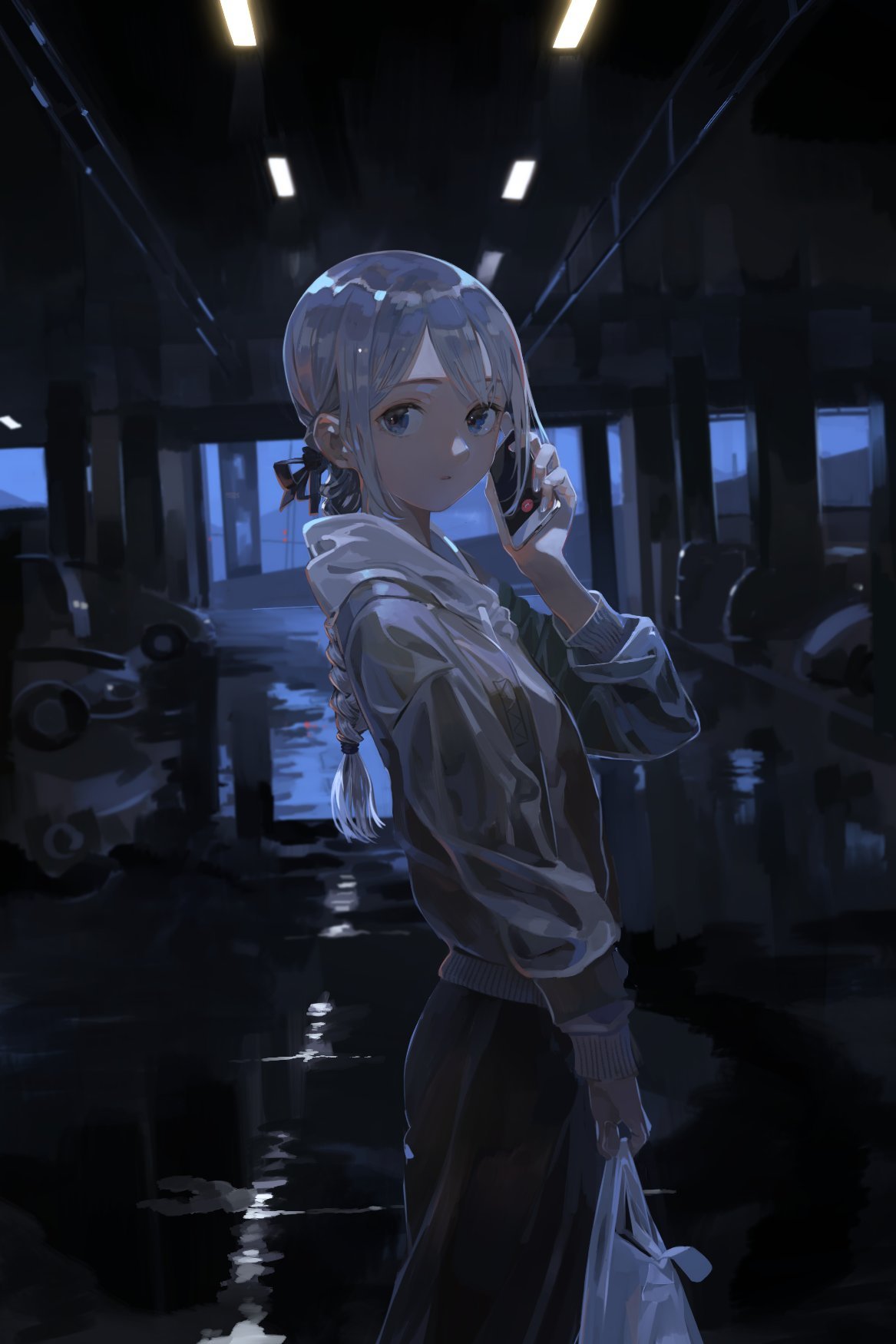 手绘动漫女生线稿,手绘动漫女生插画