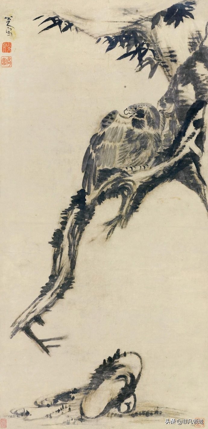 中国画名家画鹰作品,中国画画鹰