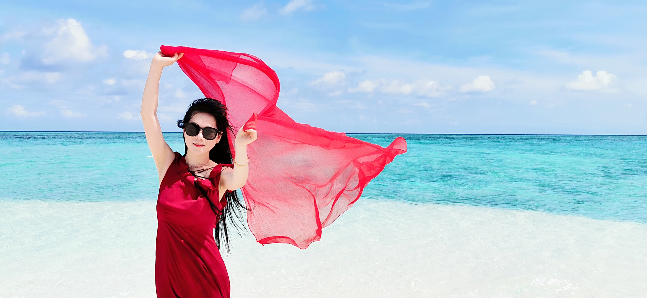 一半是海水一半是蓝天，这就是西沙群岛！我是登岛的第46066人