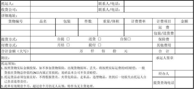 班轮货运业务单证操作,全套运输单证模板