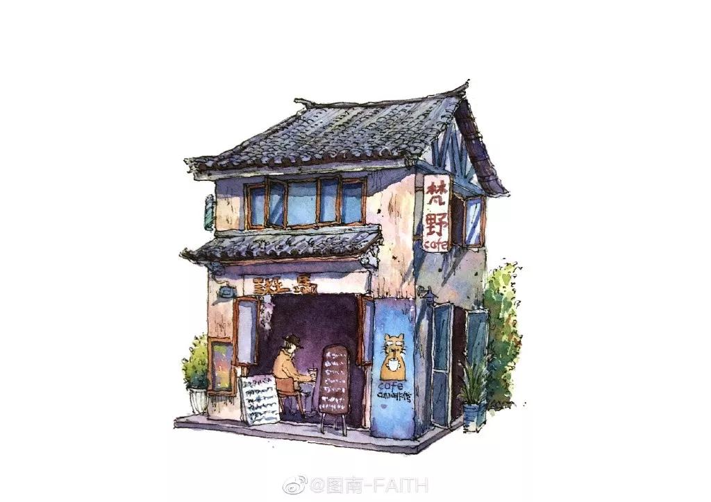 水彩画建筑入门零基础初学,水彩大师的建筑风景作品