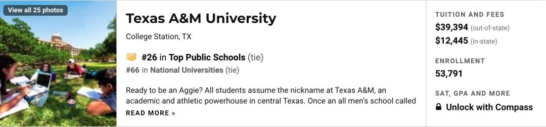 2021年美国康涅狄格大学排名,2023年usnews全美公立大学排名