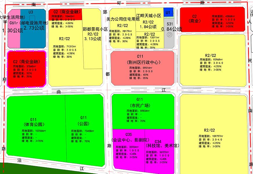 荆州城南片区2025年规划图,荆州城南街道规划
