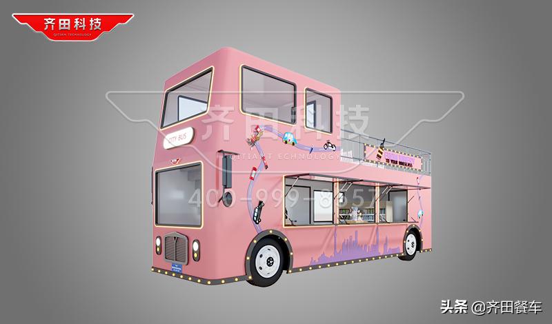 双层餐车巴士价格,双层巴士餐车超大定做