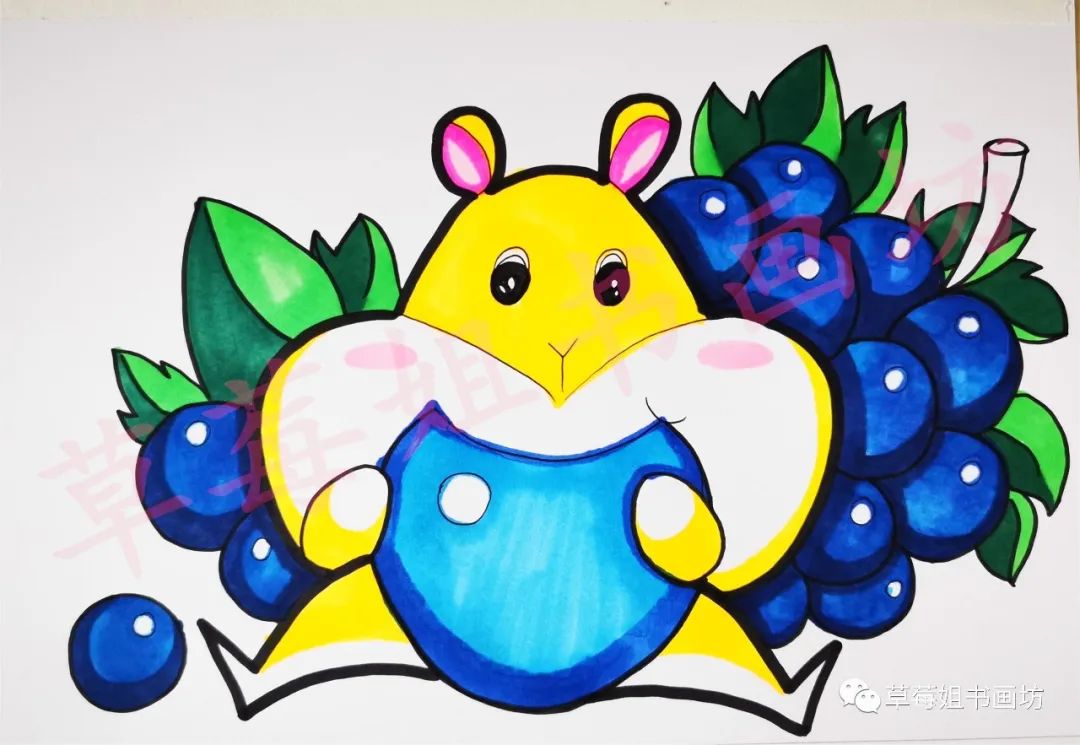 贪吃的小仓鼠怎么画,小仓鼠怎么画马克笔