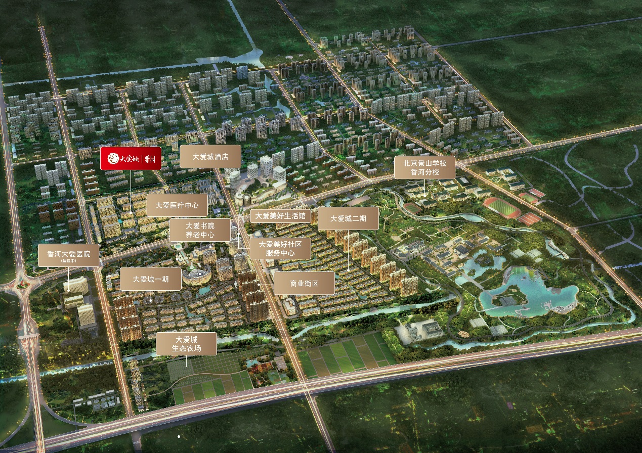 香河大爱城养老示范社区二期,优质教育资源共建学区化