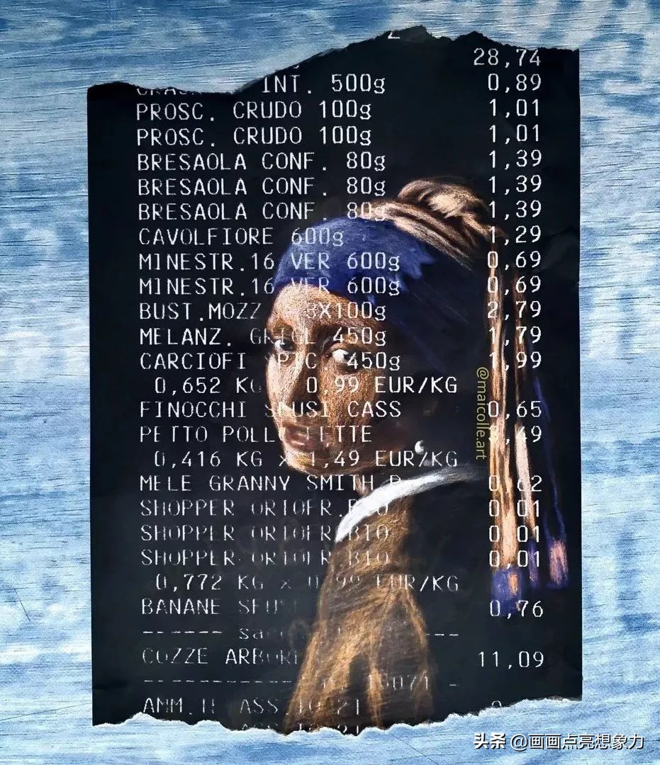 购物小票居然秒变名画?果然是天才少年的神操作