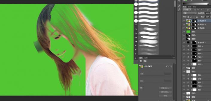 ps复杂背景发丝相近颜色抠图方法,ps通道抠人物发丝