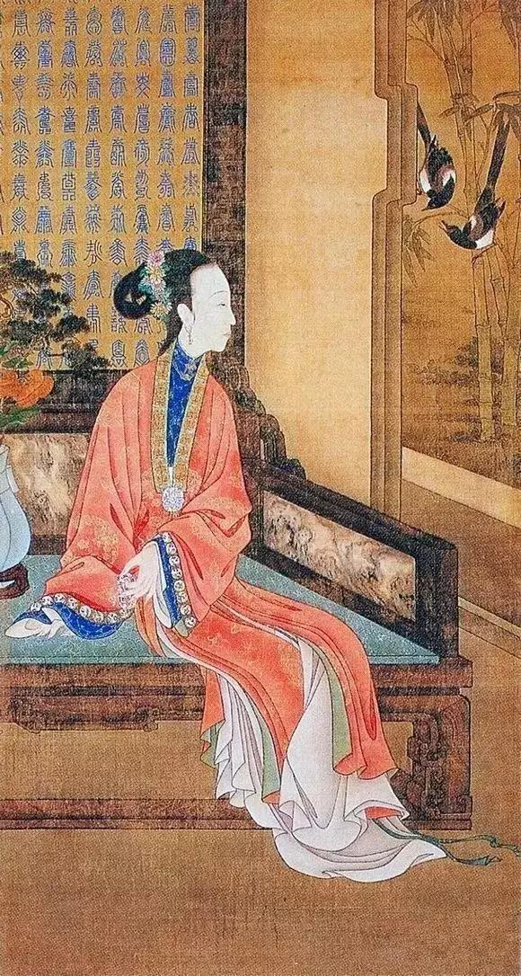 清代画作美人图,清代宫廷画家十二美人图