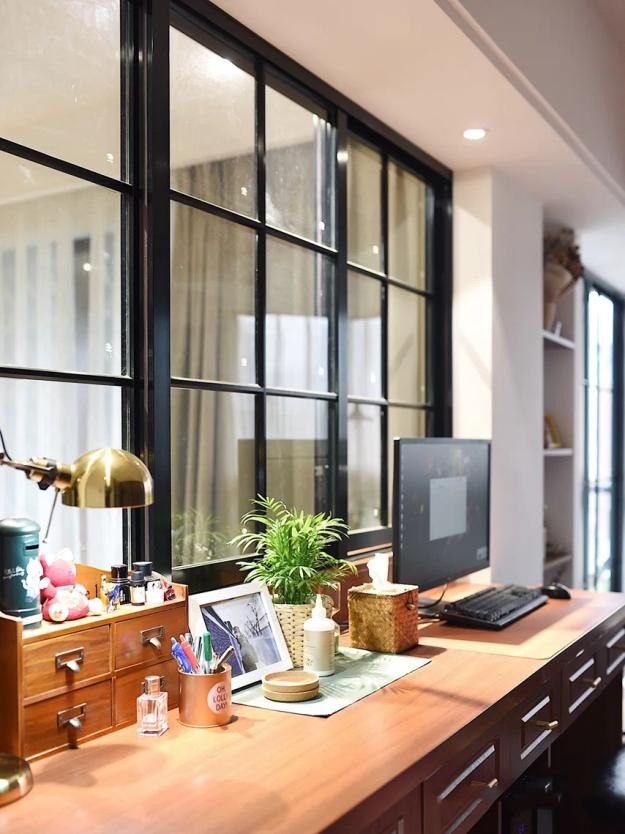 书房客厅一体如何隔断当卧室用,客厅隔断简易书房