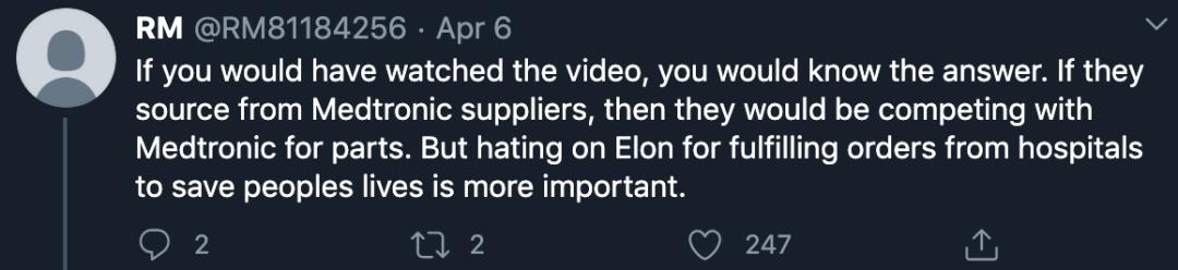 特斯拉将会展示自己研发的呼吸机,特斯拉呼吸机生产难度