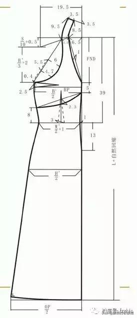 女装连衣裙服装制版,高腰褶皱a字吊带连衣裙女装