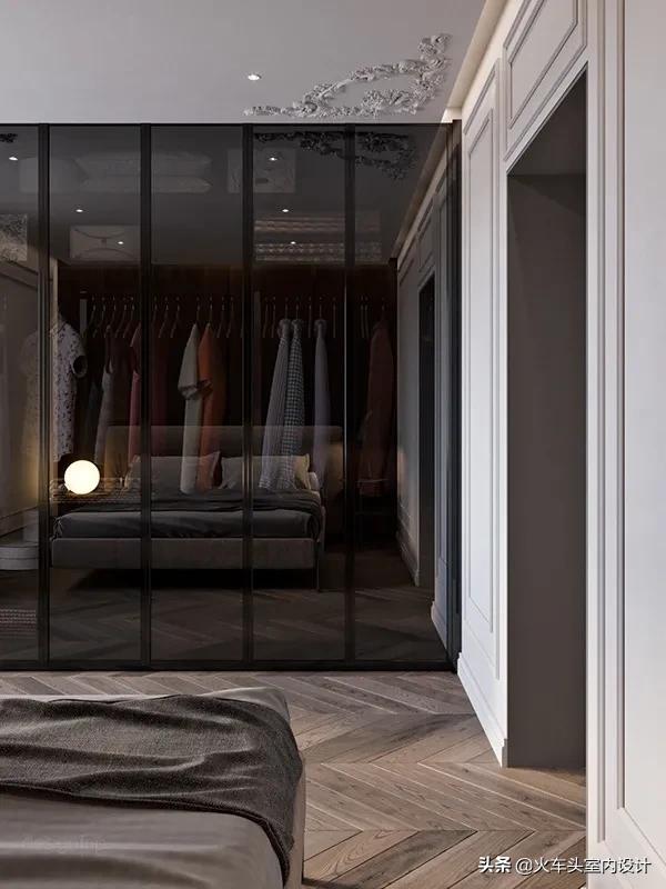走入式衣帽间设计效果图轻奢风,轻奢简约大气衣帽间