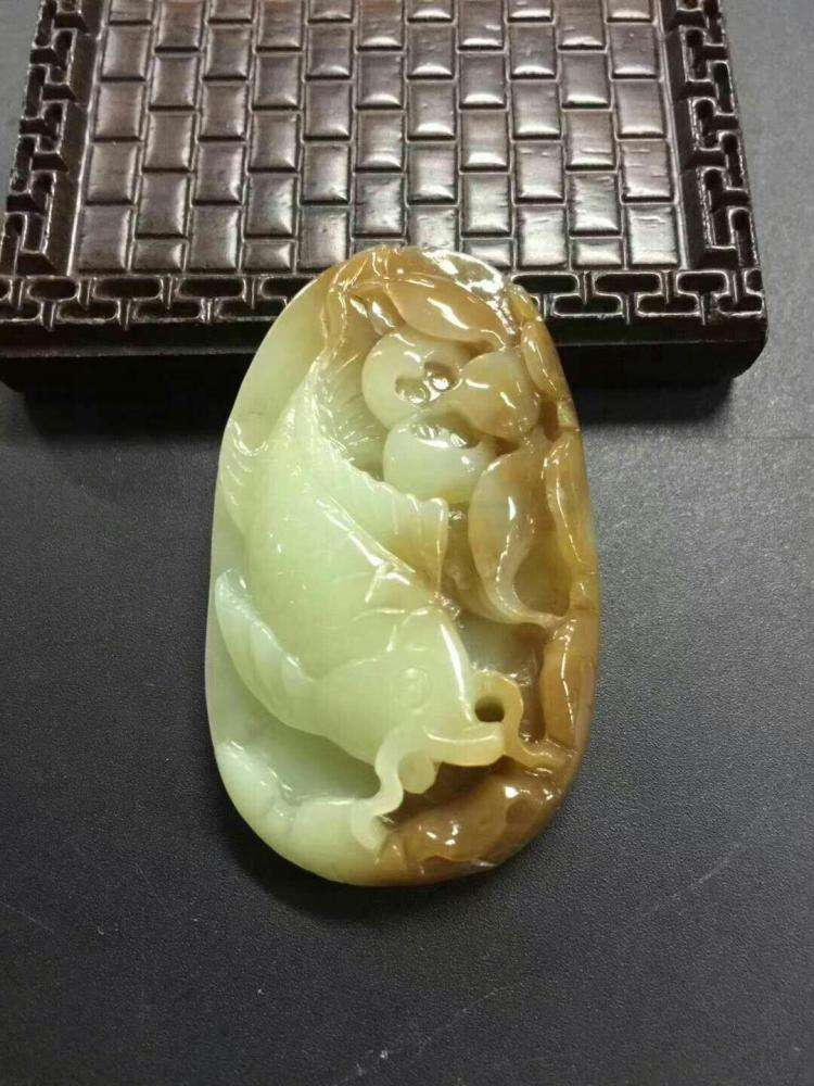 岫玉黄白老玉散珠,岫玉黄白老玉摆件