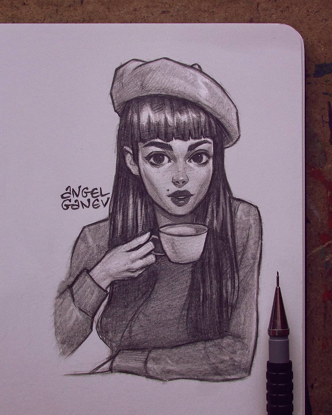 自动铅笔画人物,自动铅笔手绘人物