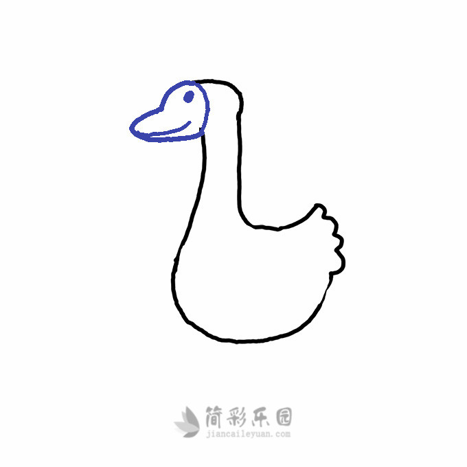 绘画鹅简笔画,鹅简笔画步骤
