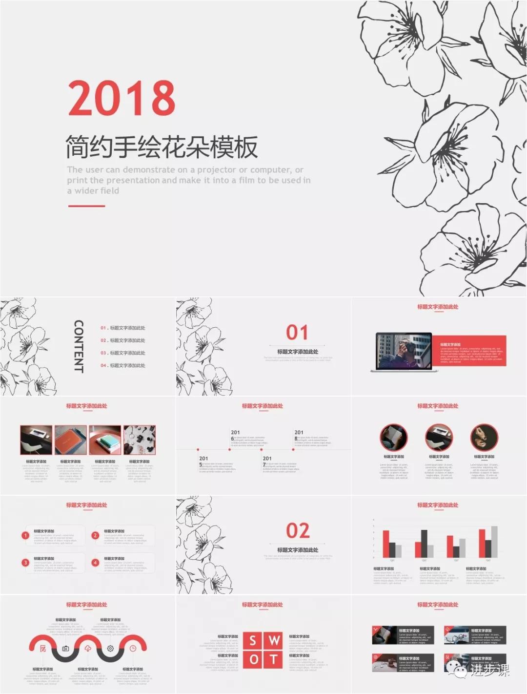 94套手绘风ppt模板送给你,118套高颜值极简风ppt模板送给你