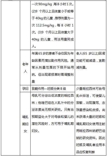哌拉西林钠他唑巴坦钠和氨苄西林,哌拉西林钠和哌拉西林他唑巴坦