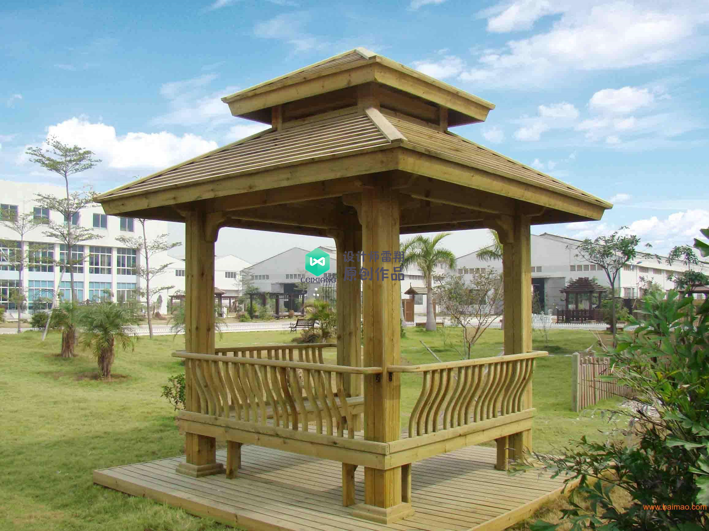 庭院凉亭设计,庭院景观凉亭制作过程