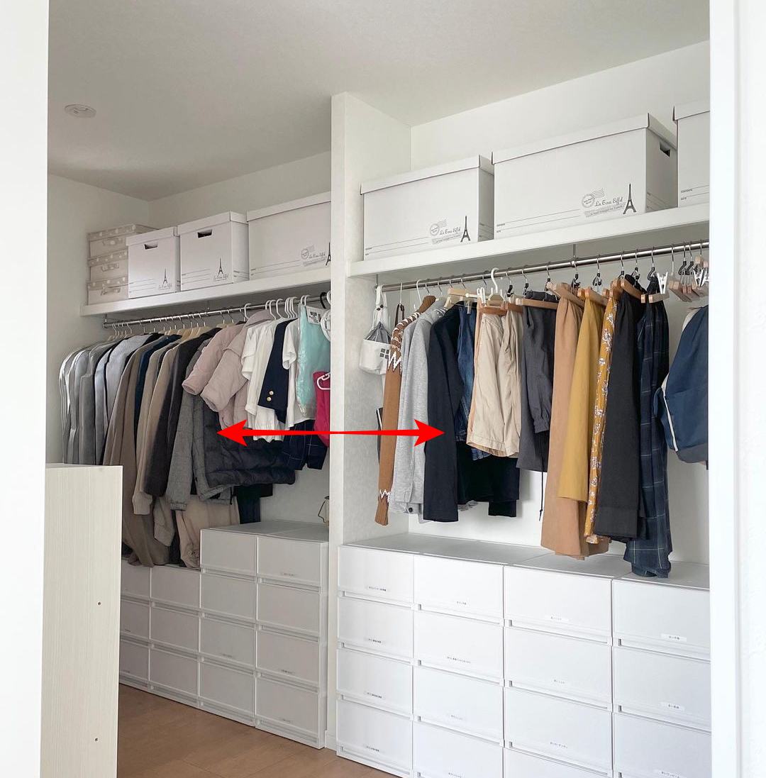 日式主妇衣柜收纳技巧图片大全,衣柜里当季穿的衣服整理收纳技巧