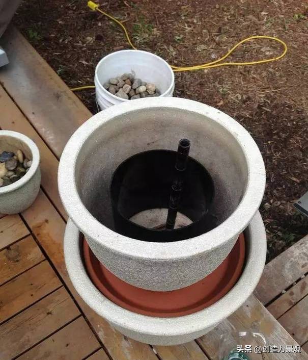 庭院喷泉水景制作,庭院自制大型喷泉水循环