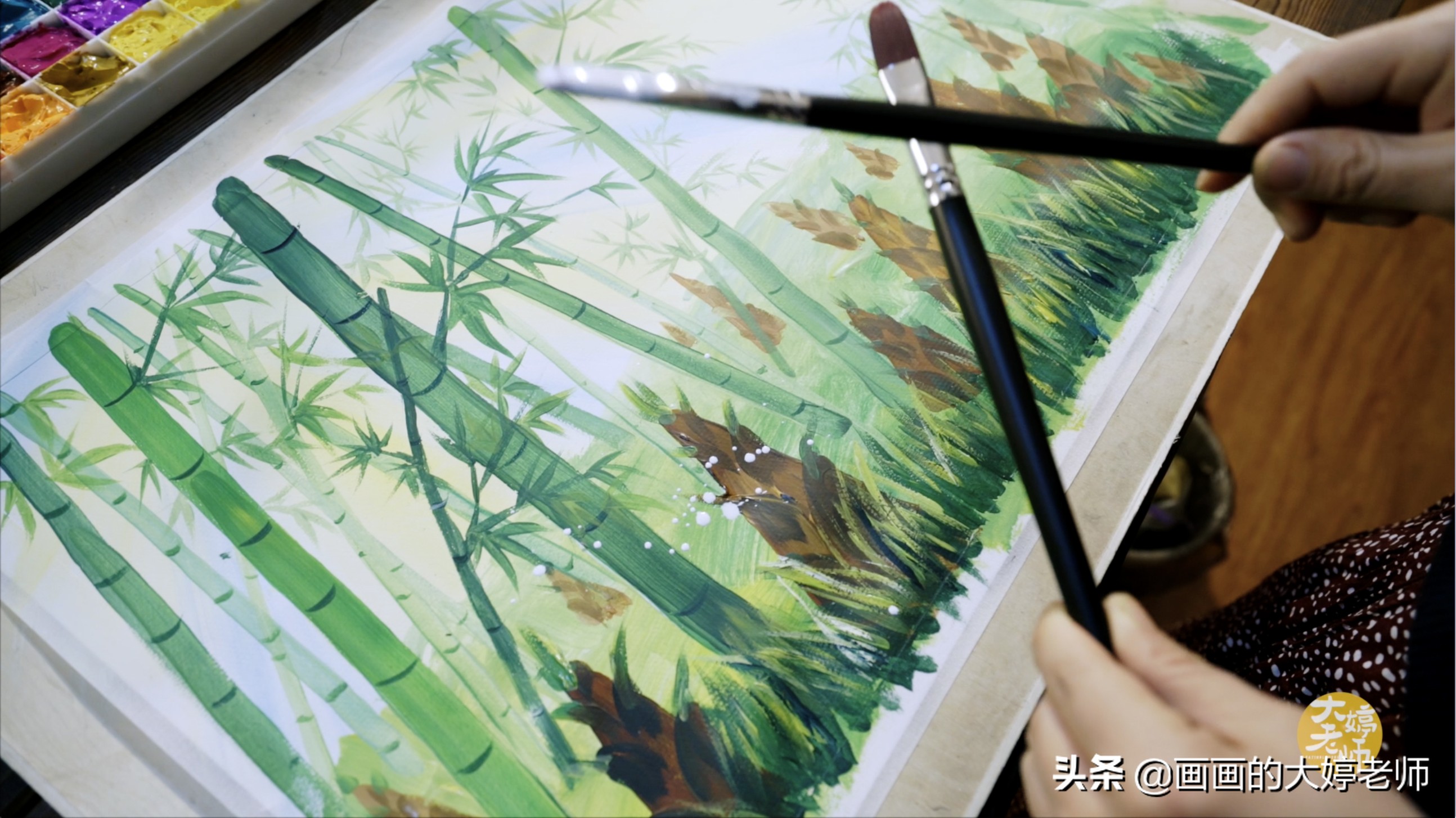 画一幅春天的景物并写出来,画一幅春天种的蔬菜