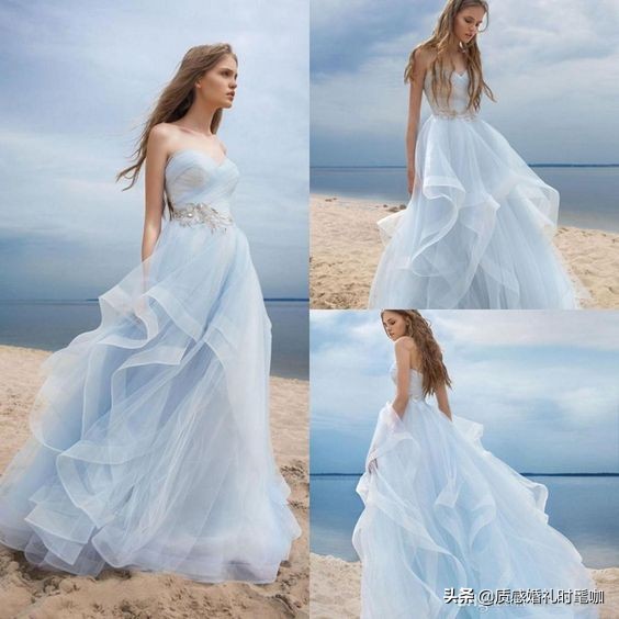 海边婚纱照哪种婚纱好看,海滩豪华婚礼