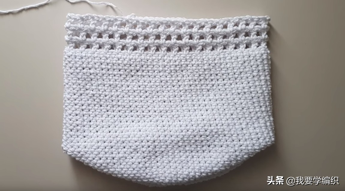 最简单的钩包包教程,毛线钩细挎包带的简单钩法