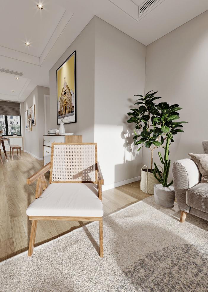 绿城玉兰园装修效果图,玉兰公寓装修风格卧室简约