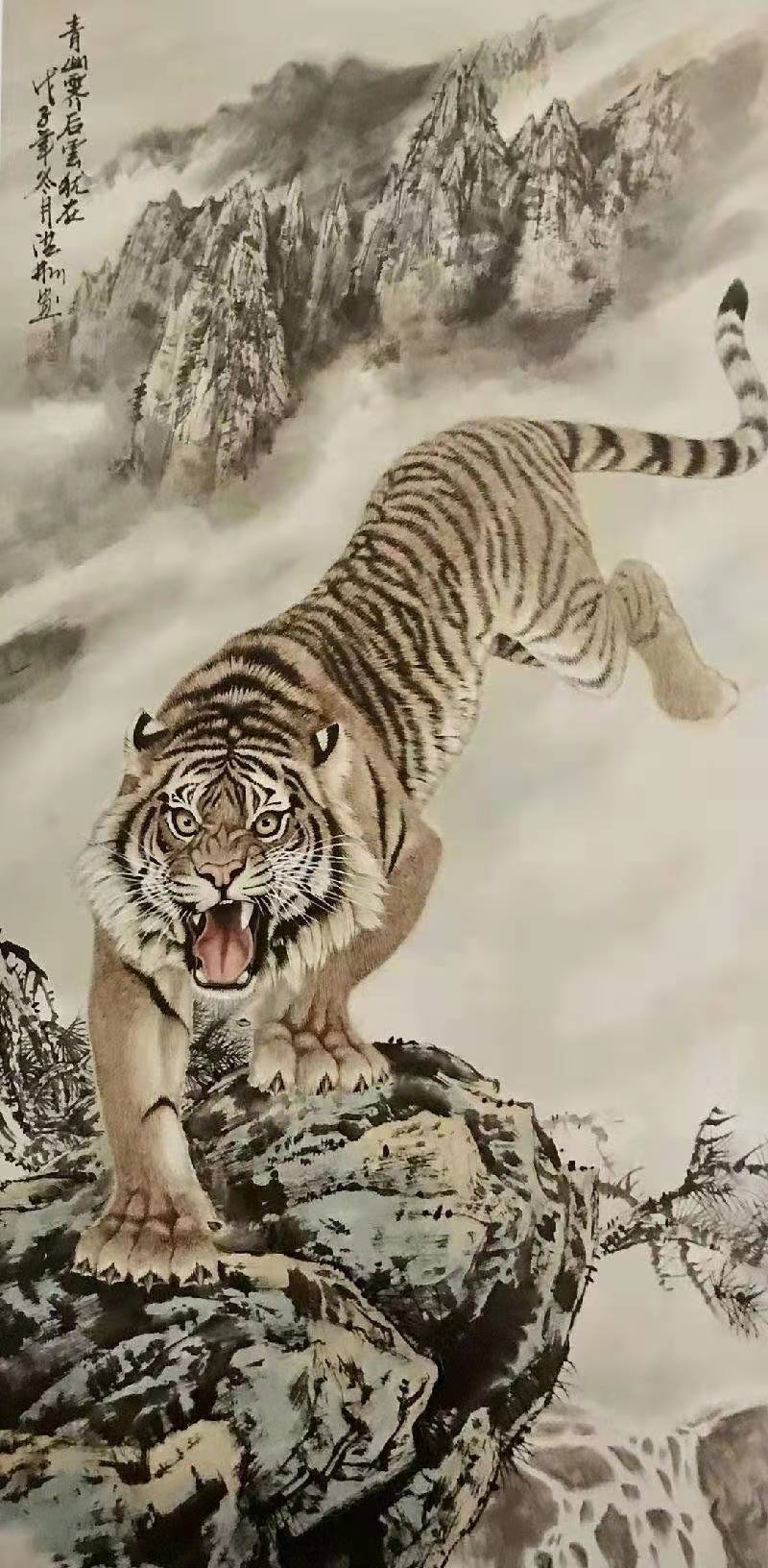 画虎名家秦洪彬,擅长画虎的画家作品欣赏