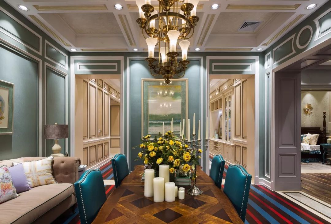 全屋美式轻奢护墙板效果图,美式实木护墙板装修效果图