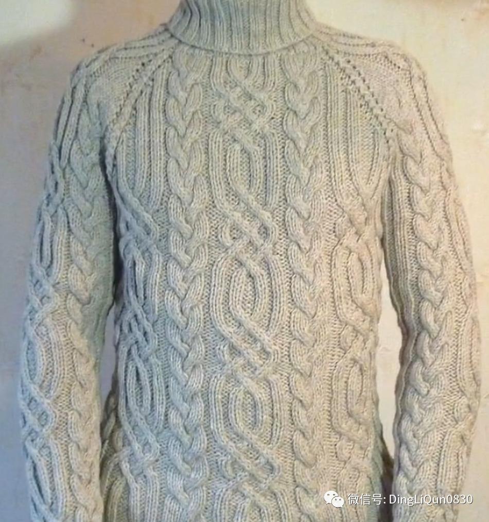 男士针织衫开衫秋冬款手工编织款,手工针织衫男款花样